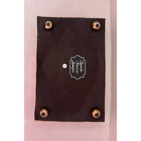 Footed Mirror Tray LG Gold Vanity Filigree Scroll Floral 14" x 9" x 3.5" LUXURY - Picture 7 of 15